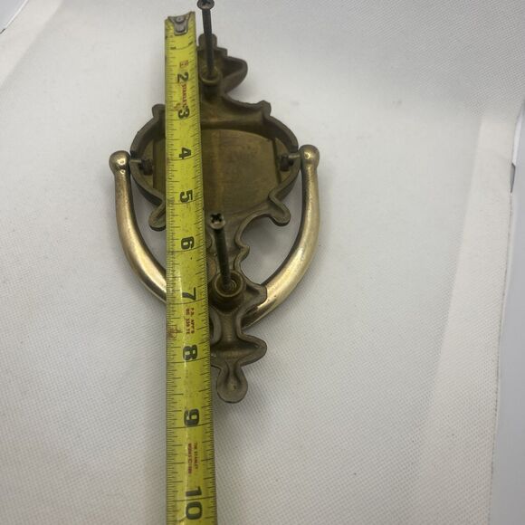 Brass Door Knocker Rustic 9 inch long Vintage Architectural Salvage / Carter’s - Picture 9 of 9